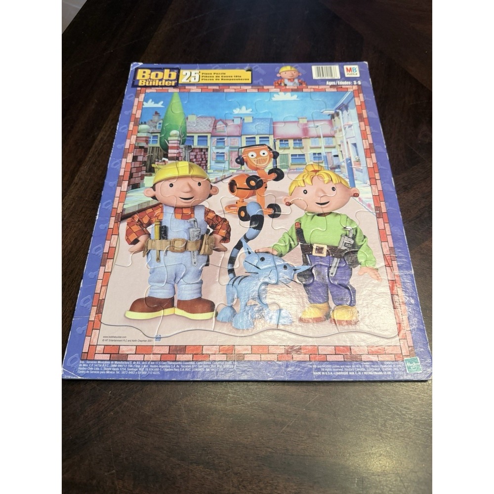 Milton Bradley Bob the Builder 25 piece puzzle  Frame Tray